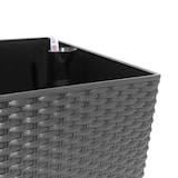 thumbnail of Polyrattan-Blumenbank mit Bewässerung 60cm Pflanzkasten Blumenkasten Pflanztrog