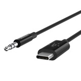 thumbnail of Belkin RockStar™ Cable de audio de 3,5 mm con conector USB-C™ Cable de audio USB C negro.