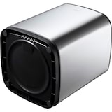 thumbnail of PROREGAL Quadratischer Abfalleimer aus mattem Edelstahl mit offenem Einwurf | 9 Liter, HxBxT 33,8x24x24cm | Silber