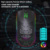 thumbnail of Souris Gaming Sans Fil 7 Boutons RGB Rechargeable Ergonomique 3600DPI Noir YONIS