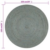 thumbnail of vidaXL Teppich Handgefertigt Jute Rund 150 cm Olivgrün