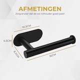 thumbnail of HGMD WC Rolhouder zelfklevend - Zwart - Toiletrolhouder zwart - Toiletrolhouder zonder boren