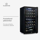 thumbnail of Klarstein Shiraz 29 Duo Weinkühlschrank 2 Zonen 80L/29 Flaschen 5-22°C Touch Schwarz