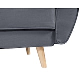 thumbnail of 3er-Sofa HWC-J19, Couch Klappsofa Lounge-Sofa, Schlaffunktion 203cm ~ Stoff/Textil anthrazit