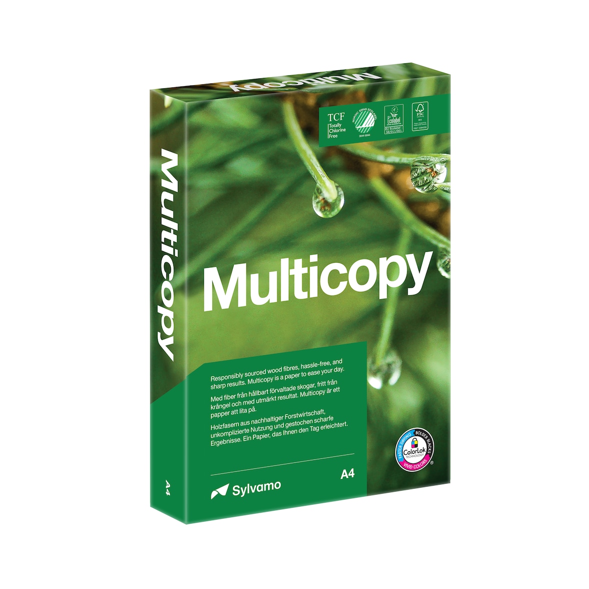 Multicopy Paper – hochwertiges weißes Büropapier, Box mit 5 Ries (2500 Blatt), A4, 100 g/m², ColorLok®-Technologie für hervorragende Druckqualität