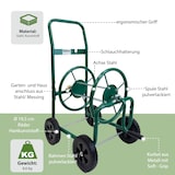 thumbnail of Schlauchwagen Basic 4 Räder 95,5 x 58 cm Stahl, für 50 m 3/4 Zoll Gartenschlauch grün