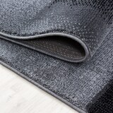 thumbnail of Carpetsale24 Teppich Wohnzimmer Moderne Abstrakt Wellen Design Schwarz - Grau 80 x 300 cm - Kurzflor, Schlafzimmer, Esszimmer, Küche