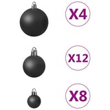 thumbnail of vidaXL 100-tlg. Weihnachtskugel-Set Schwarz