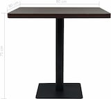 thumbnail of Helloshop26 - Stehtisch Bar-/Bistro-Stil MDF und Stahl quadratisch 80 x 80 cm dunkelbraun-esche 0902107