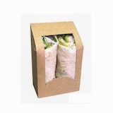 thumbnail of NVASE - 50Uds - Envase de cartón kraft para wraps con ventana 95x54mm A152mm - NVS210WRAPXP