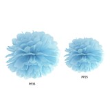 thumbnail of 100x Pompon aus Seidenpapier, hell-nebel-blau, 35cm