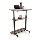 thumbnail of Arbeitstisch / Schreibtisch WORKSTATION II 50 x 80 cm schwarz / walnuss hjh OFFICE