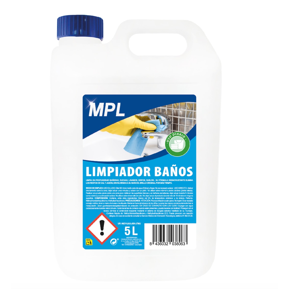 Desengrasante potente MPL 5 L - Grasa de cocina, hornos y maquinaria industrial