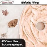 thumbnail of Kuscheldecke Beige 150x200 cm Wolldecke Fleece extra weiche Wohndecke Sofa
