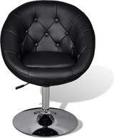 thumbnail of Décoshop26 - Barhocker x1 höhenverstellbarer Lounge-Sessel aus schwarzem PVC und Stahl DEC029515