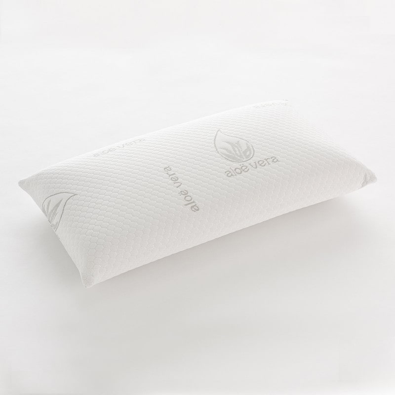 Dream&co, Almohada Viscoelástica Aloe Vera 135, Firmeza Media, Ergonómica y Adaptable