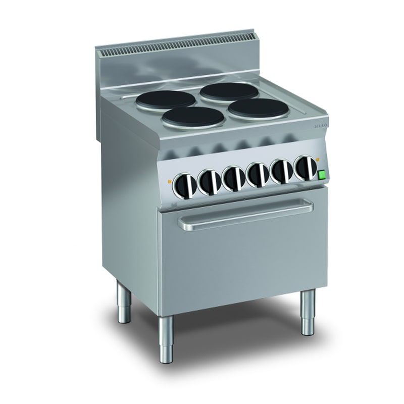 Elektro-Herd mit 4 Kochplatten und Umluftbackofen