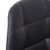 thumbnail of Banco de bar HWC-A67, banco de bar banco de balcão ~ imitação de pele preta, base cromada