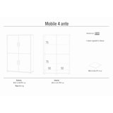 thumbnail of SARMOG MOBILE 4 ANTE KIT L108 P41 H161 in truciolare nobilitato color cemento e ossido bianco