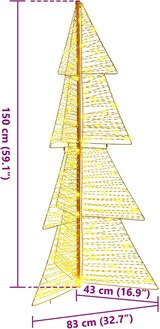 thumbnail of vidaXL Weihnachtsbaum mit 160 LEDs Warmes Weiß 150 cm Haustier