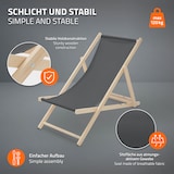 thumbnail of ECD Germany 5er Set Liegestuhl klappbar Anthrazit, Holz, verstellbare Rückenlehne mit 3 Positionen, bis 120 kg, Gartenliege Strandliege Sonnenliege