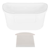 thumbnail of Intirilife Mülleimer zum Aufhängen in Weiß mit Müllspatel - 29 x 15 x 14.7 cm - Allzweck Mülleimer für Küche, Bad, Biomüll, Restmüll