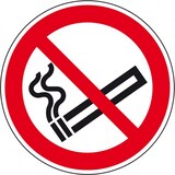 thumbnail of Dreifke® Kunststoff-Schild "Rauchen verboten", Ø30cm, 1 Stück, Gebotszeichen (P002) gem. ISO 7010