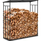 thumbnail of hillvert Kaminholzregal - mit Dach - 300 kg - 161 x 65 x 177 cm - Stahl - schwarz