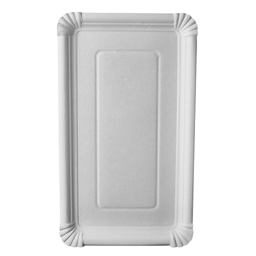 PAPSTAR 250 Teller, Pappe "pure" eckig 18 cm x 33 cm weiss