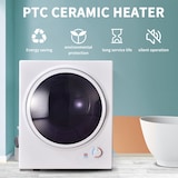 thumbnail of Merax Mini Ablufttrockner 2.5 kg, wandmontierbar, PTC-Keramikheizung, Edelstahltrommel, 200-Minuten-Timer, Doppelfilter, 65°C, leise 62 dB, Weiß