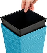thumbnail of Prosperplast - Skandinavischer blau farbeer Blumentopf mit Reservoir, FURU-Kollektion - 20 x 20 x 38 cm, 5 L Fassungsvermögen