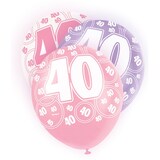 thumbnail of Partyset 40. Geburtstag Deko Geburtstagsdeko Deko pink rosa schwarz Frau Zahl