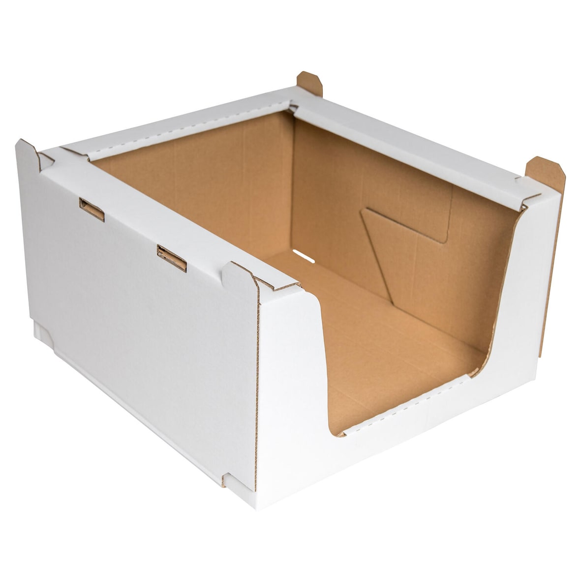 VEPATIM 8 Stapelbehälter Regalkarton aus Wellpappe 'M' 600x400x300mm stapelbar robust