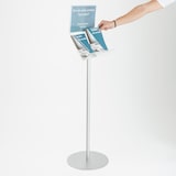 thumbnail of Danieli Store | Expositor publicitario de pie con atril portafolletos tamaño A4 horizontal | Soporte de metacrilato para folletos