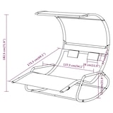 thumbnail of Helloshop26 - Transat chaise longue bain de soleil lit de jardin terrasse meuble d'extérieur double à bascule avec auvent noir et 02_0012766