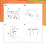 thumbnail of Carpa Plegable 3x3 m Javea Blanca – Incluye Vientos y Piquetas de Fijación - Lona Rafia 100 gr/m2