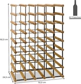 thumbnail of PROREGAL Modulares Weinregal VINOTECA MOD METAL | HxBxT 82,5x52,5x24,5cm | 5x8 Flaschen | Massives Kiefernholz | Braun geölt | Flaschenregal