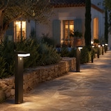 thumbnail of Lumisky Potelet solaire CENOVA TALL Gris H50cm 600LM Aluminium Noir