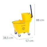 thumbnail of ulsonix - ulsonix Seau essoreur à roulettes de 32 l - Charriot de Nettoyage Seau essoreur à roulettes Charriot de Lavage Seau avec essoreur