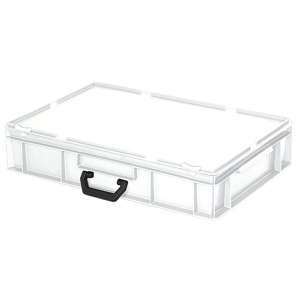 Kunststoffkoffer/Gerätekoffer, Industriequalität, weiß, Euro-Format LxBxH 600 x 400 x 130 mm