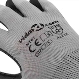 thumbnail of vidaXL Werkhandschoenen 12 pcs Grijs en zwart 7 / S Polyester