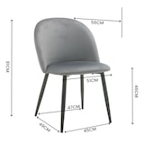 thumbnail of METRO PROFESSIONAL Chaise de restaurant rembourrée EVA II set de 2, acier/polyester, gris/noir