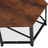 thumbnail of tectake Mesa de centro Norwich 86,5x75x46,5cm  Madeira Industrial Escura, Rústica