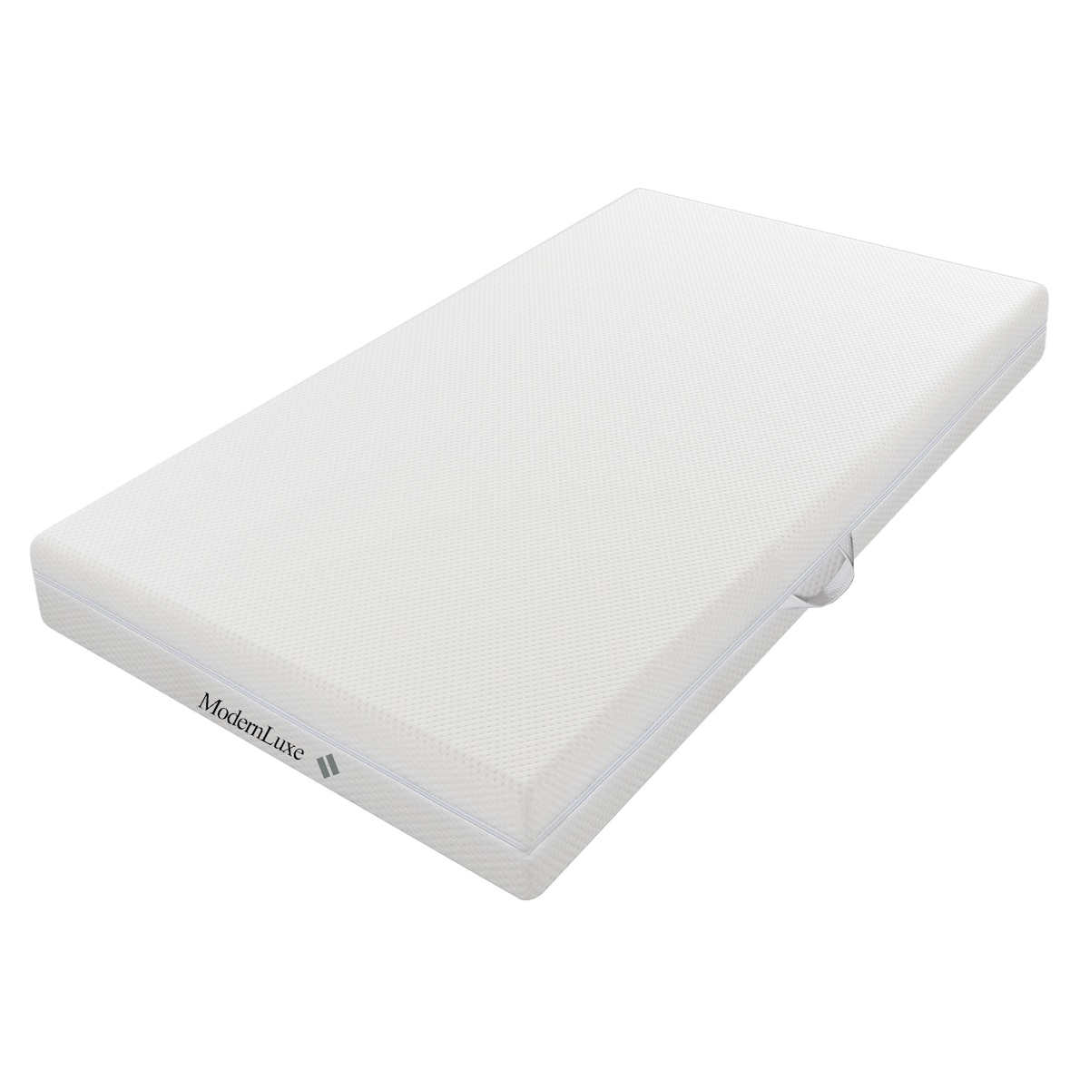 7 Zonen Kaltschaummatratze H 20 cm  90x200 Ergonomische Wendematratze Antirutschpartikel H3/H2 Matratze Mit Griffe  Bezug  Rundum-Reißverschluss Weiß