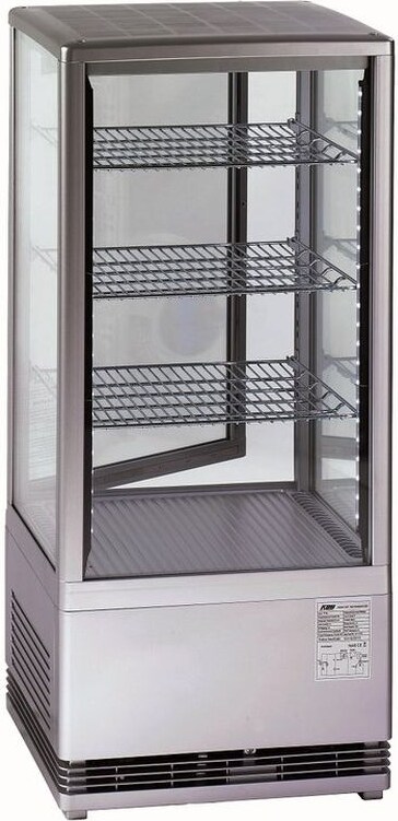 Tischkühlvitrine RT-78 G LED (silber)