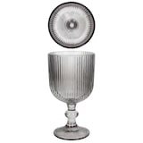 thumbnail of Agata 6x Rotweingläser grau 290ml Glas Relief Weißwein-Kelch Rotwein Wasser