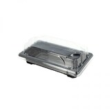 thumbnail of 800 Uds. Mini Bandejas sushi PS reciclable con tapa antivaho (16,5x9x4cm)  Ref TPSUSHI8