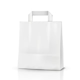 thumbnail of 250x Papiertragetaschen aus Kraftpapier 220+100x280mm weiß 70 gr.