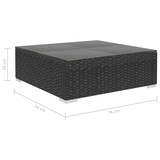 thumbnail of 8-tlg. Garten-Lounge-Set mit Auflagen Poly Rattan Schwarz