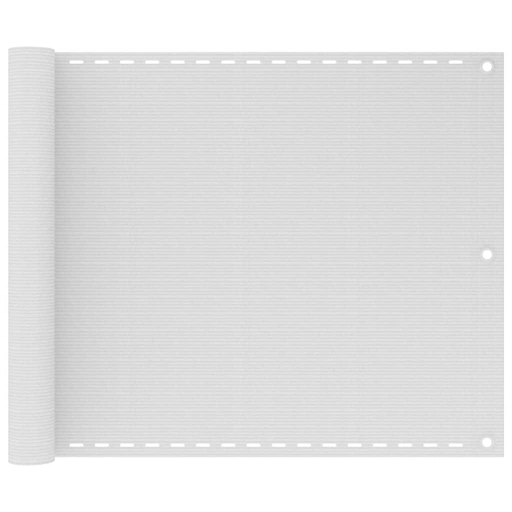 Écran de balcon Blanc 75x300 cm PEHD Modèle Costa Blanca
